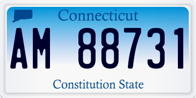 CT license plate AM88731