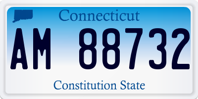 CT license plate AM88732