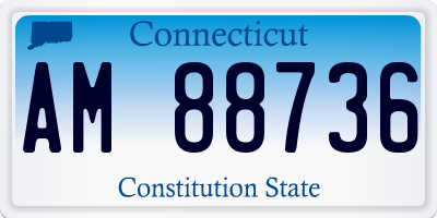 CT license plate AM88736