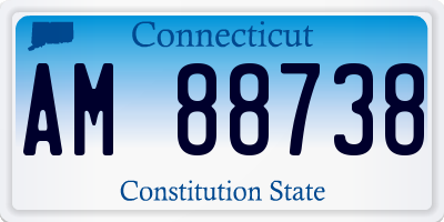 CT license plate AM88738