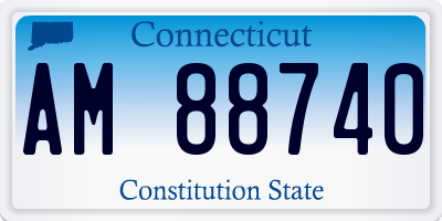 CT license plate AM88740