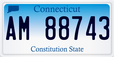 CT license plate AM88743