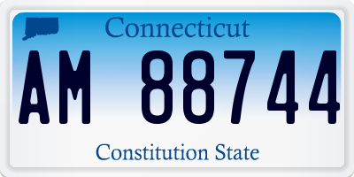 CT license plate AM88744