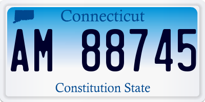 CT license plate AM88745