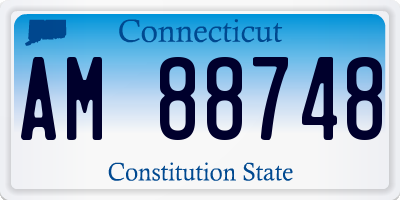 CT license plate AM88748