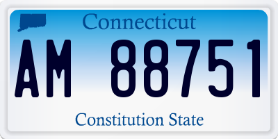CT license plate AM88751