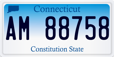 CT license plate AM88758
