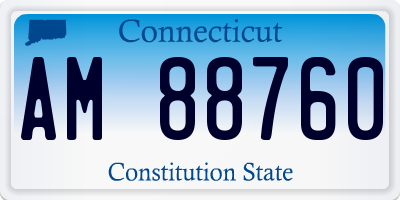CT license plate AM88760