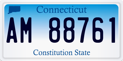 CT license plate AM88761