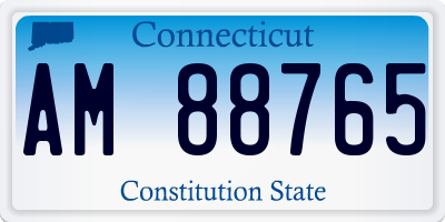 CT license plate AM88765