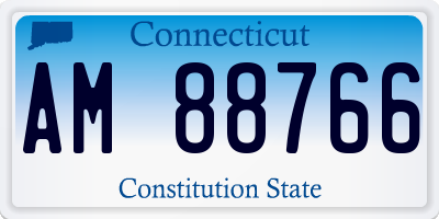 CT license plate AM88766