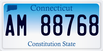 CT license plate AM88768