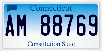 CT license plate AM88769