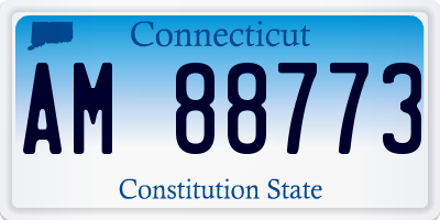 CT license plate AM88773