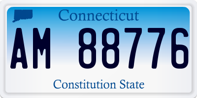 CT license plate AM88776