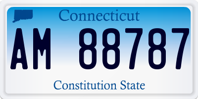CT license plate AM88787