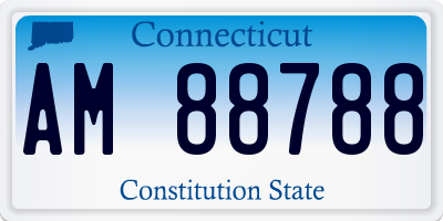 CT license plate AM88788