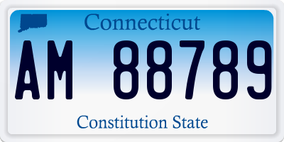 CT license plate AM88789