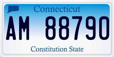 CT license plate AM88790