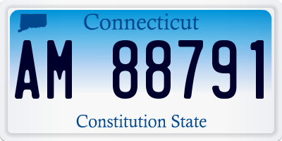 CT license plate AM88791