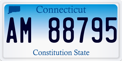CT license plate AM88795
