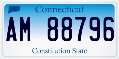 CT license plate AM88796
