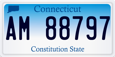 CT license plate AM88797