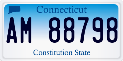 CT license plate AM88798