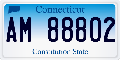 CT license plate AM88802