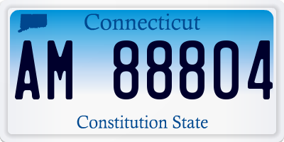 CT license plate AM88804