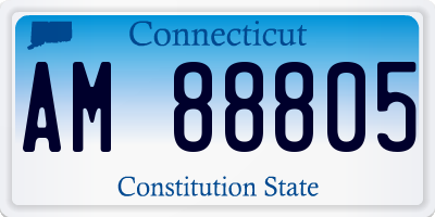 CT license plate AM88805