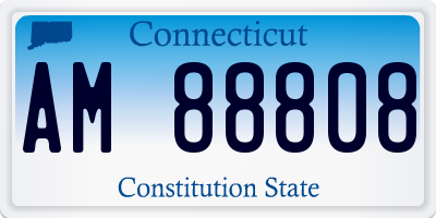 CT license plate AM88808