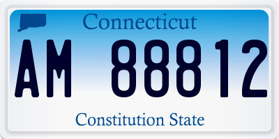 CT license plate AM88812