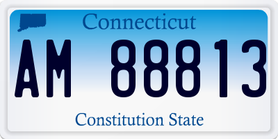 CT license plate AM88813