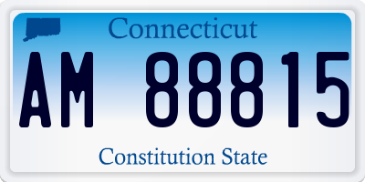 CT license plate AM88815
