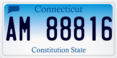 CT license plate AM88816
