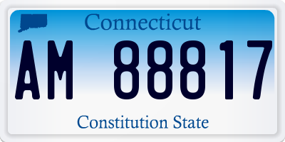 CT license plate AM88817