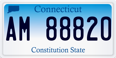 CT license plate AM88820