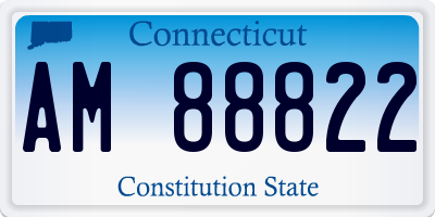 CT license plate AM88822