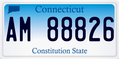 CT license plate AM88826