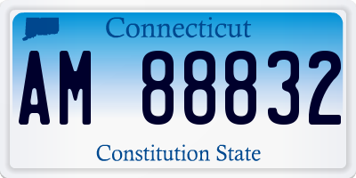 CT license plate AM88832