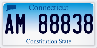CT license plate AM88838