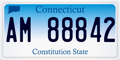 CT license plate AM88842
