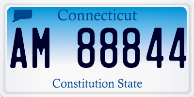 CT license plate AM88844