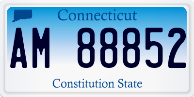 CT license plate AM88852