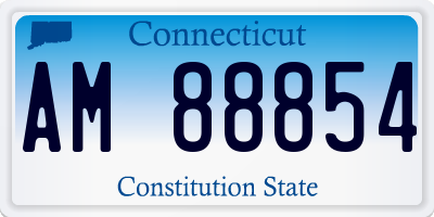 CT license plate AM88854