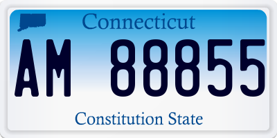 CT license plate AM88855