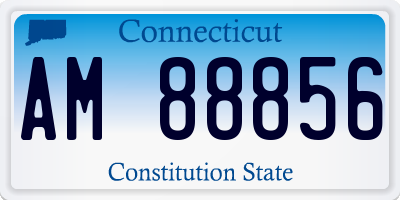 CT license plate AM88856
