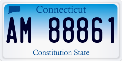 CT license plate AM88861