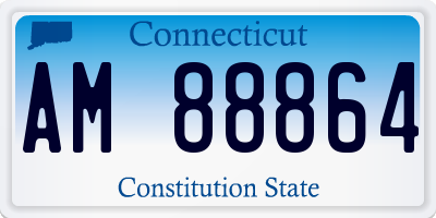CT license plate AM88864